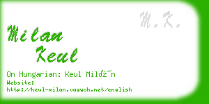 milan keul business card